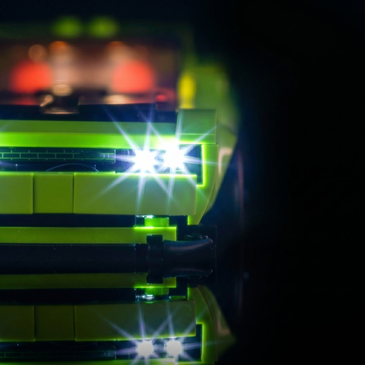 display light kit for LEGO® Dodge Challenger SRT Hellcat Sports Car #77237, brightened interior detail