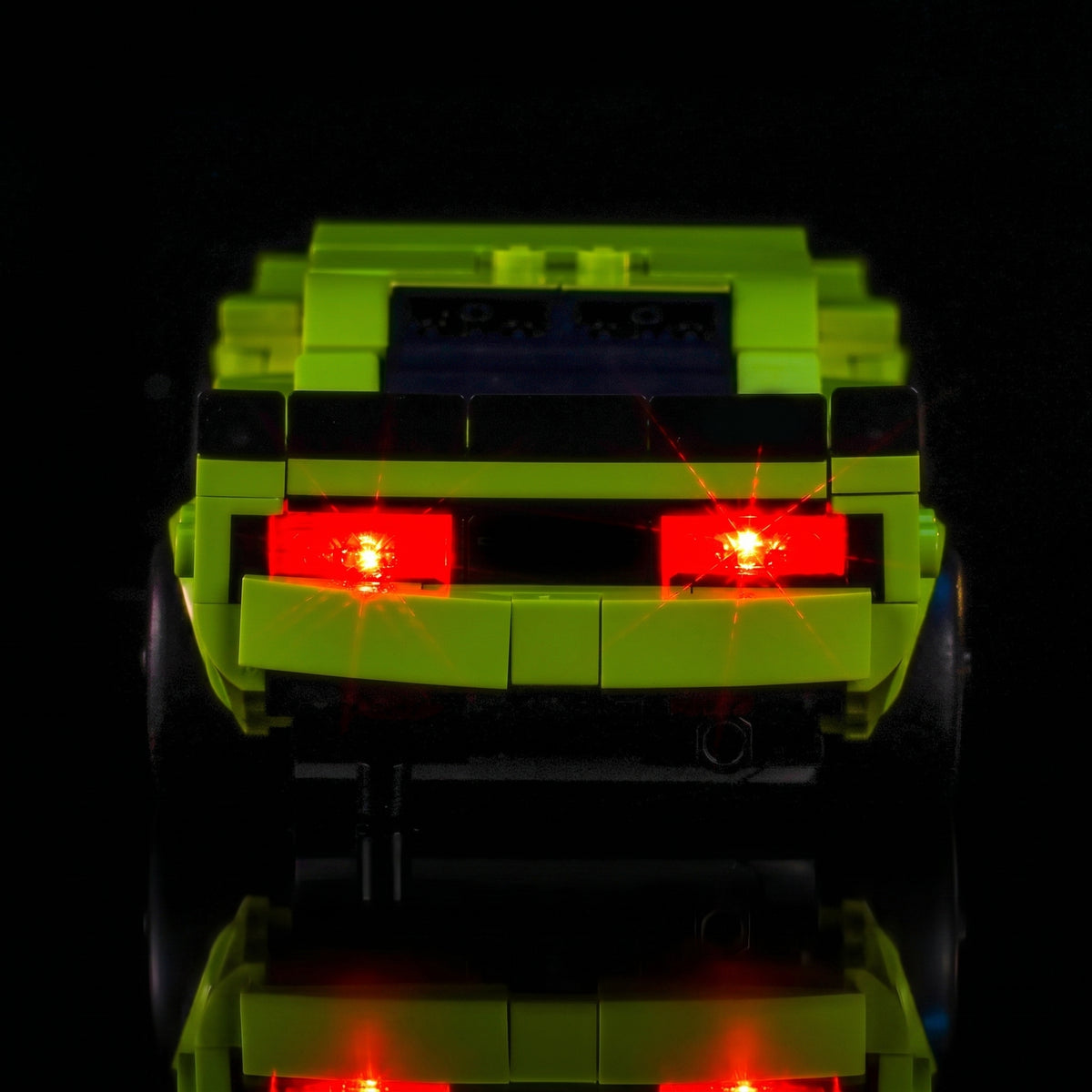 LED lights for LEGO® Dodge Challenger SRT Hellcat Sports Car #77237, lighting effect on the build