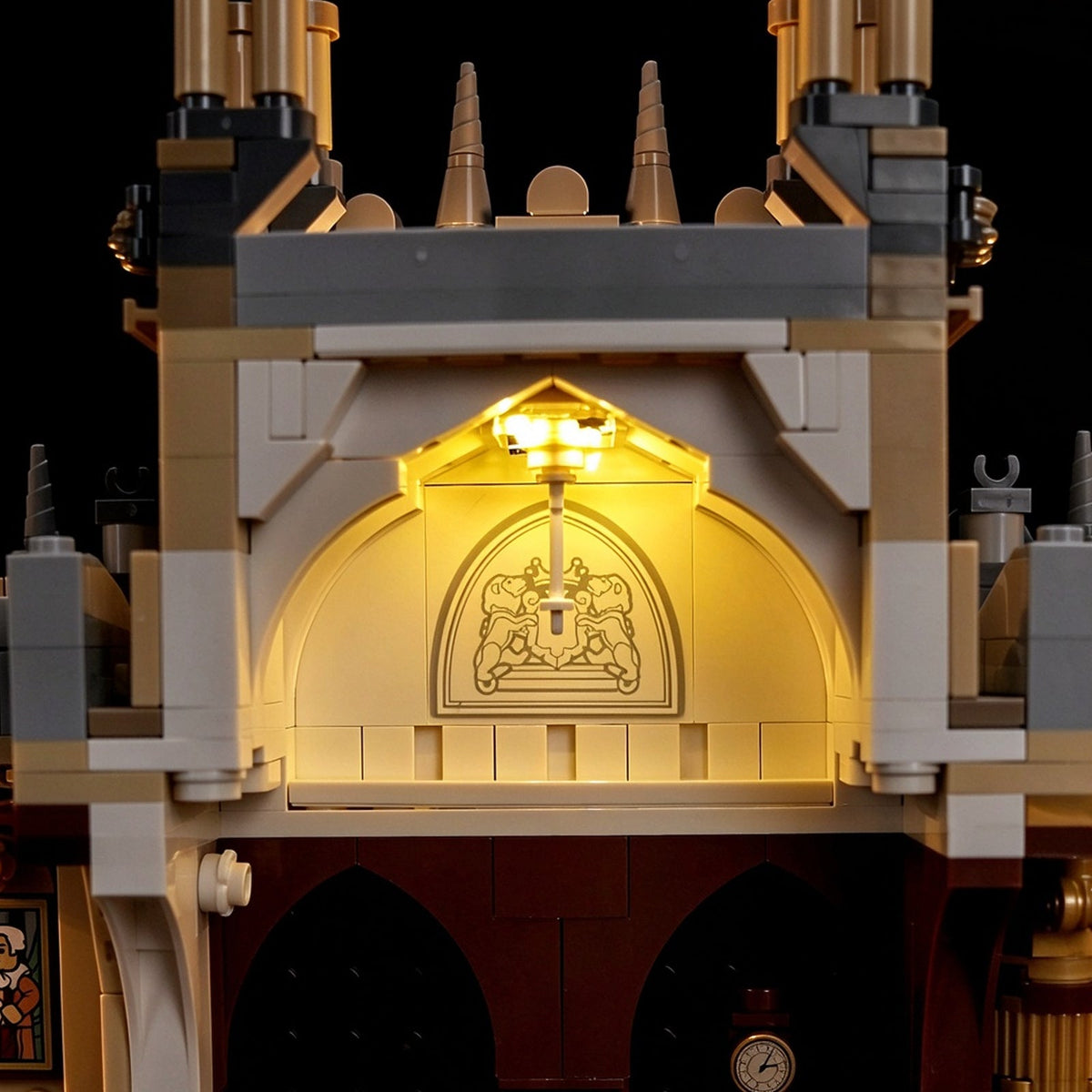 Lichtset für LEGO Ideas Downton Abbey 21373, beleuchtete Schlossansicht 5