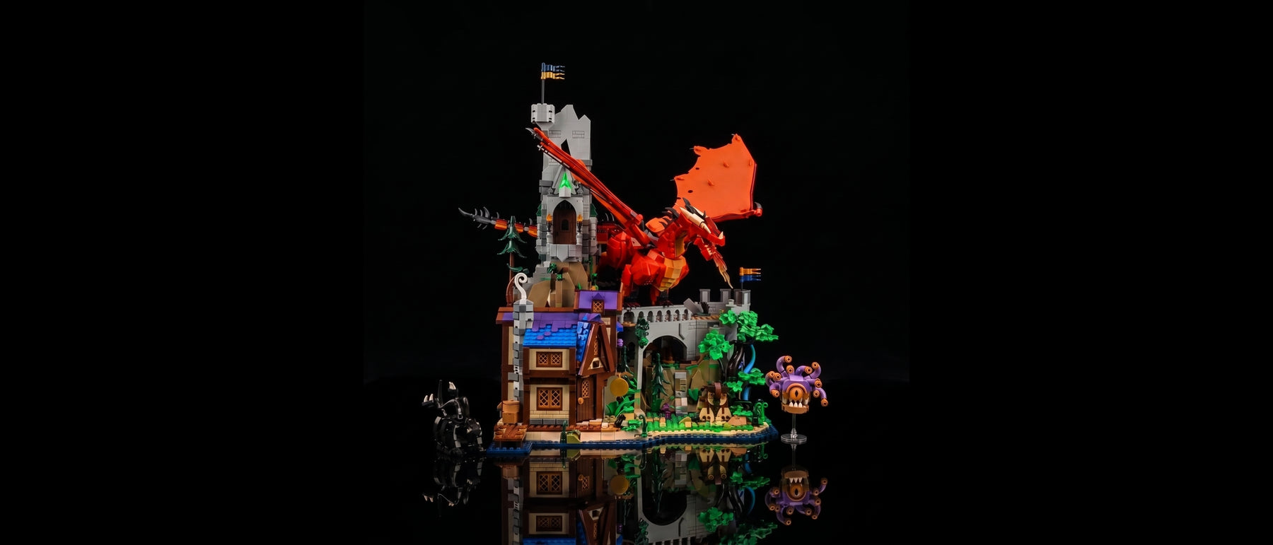 LED-Beleuchtungsset für LEGO® Dungeons & Dragons: Die Sage vom Roten Drachen #21348 — standard build, without the LED light kit