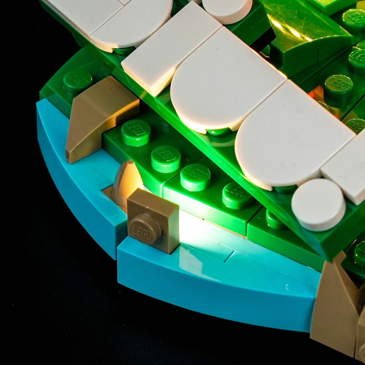 display lighting in a dark room: Bright My Bricks custom LED lighting for LEGO® Editions Cristiano Ronaldo #43012