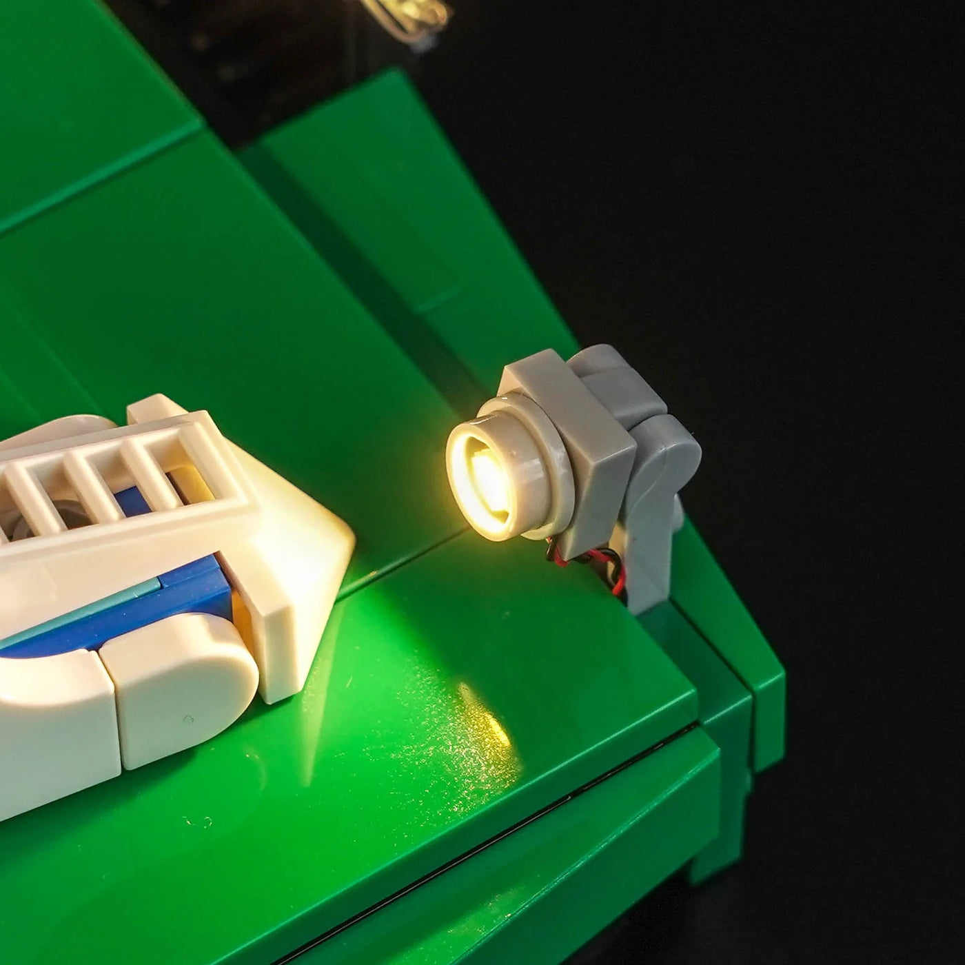 Bright My Bricks RGB LED light kit for LEGO® Editions Cristiano Ronaldo #43016 — side angle with lights on
