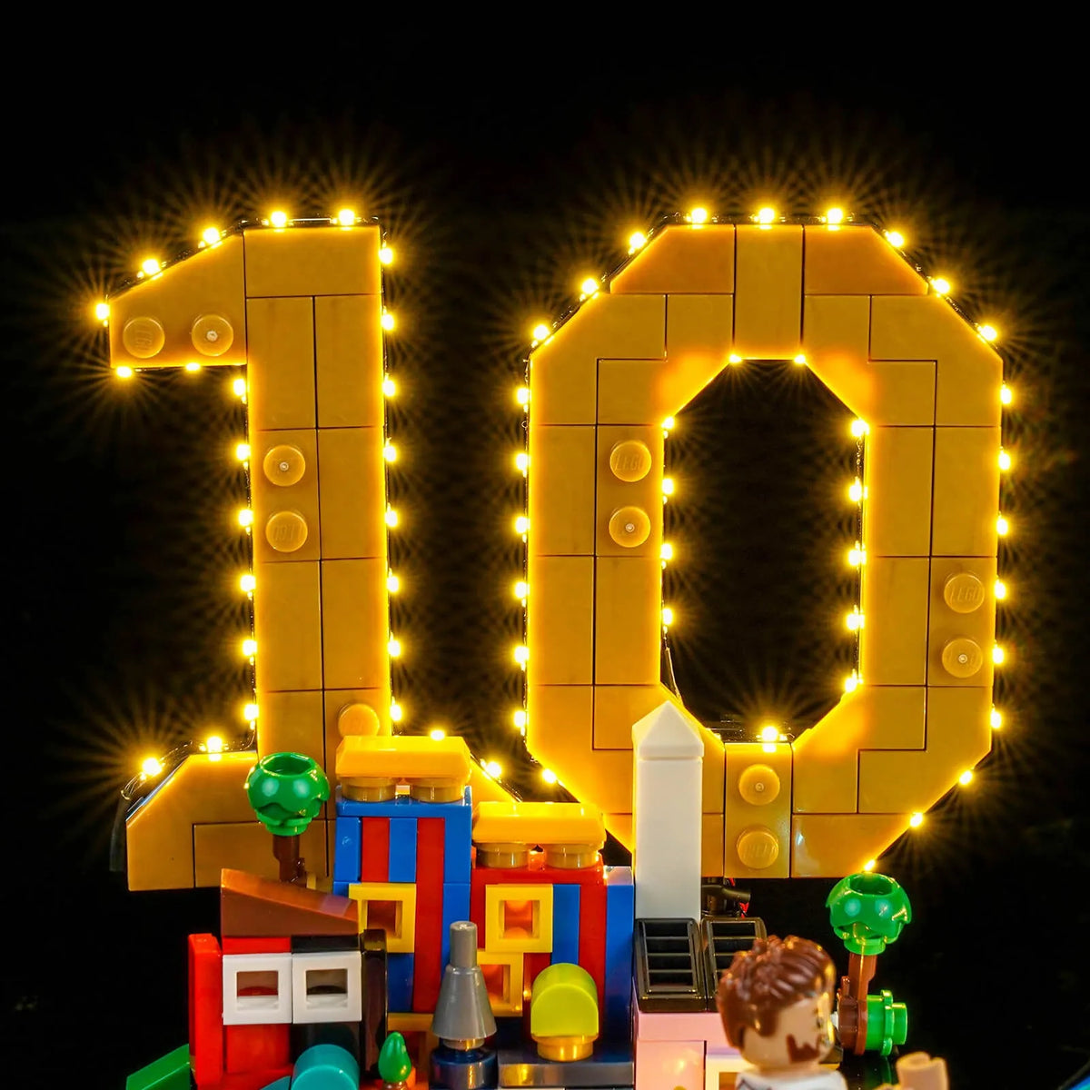 light kit for LEGO® Editions Lionel Messi #43011, LED strips and bricks detail