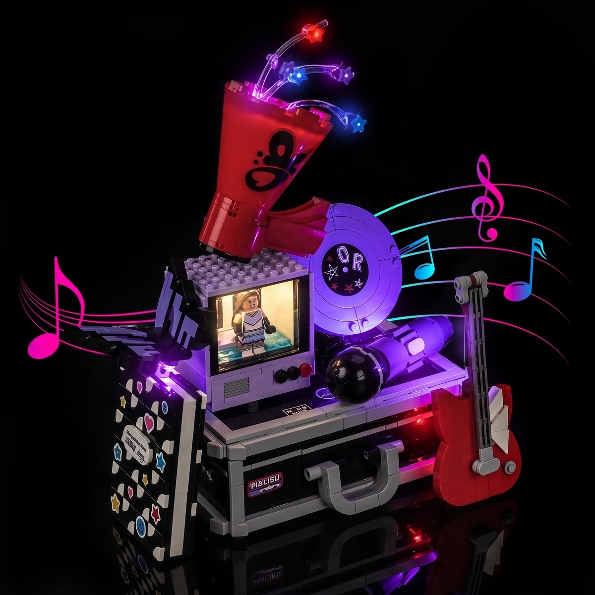 LED lights for LEGO® Editions Olivia Rodrigo's Secret Storage #43030, brightened interior detail