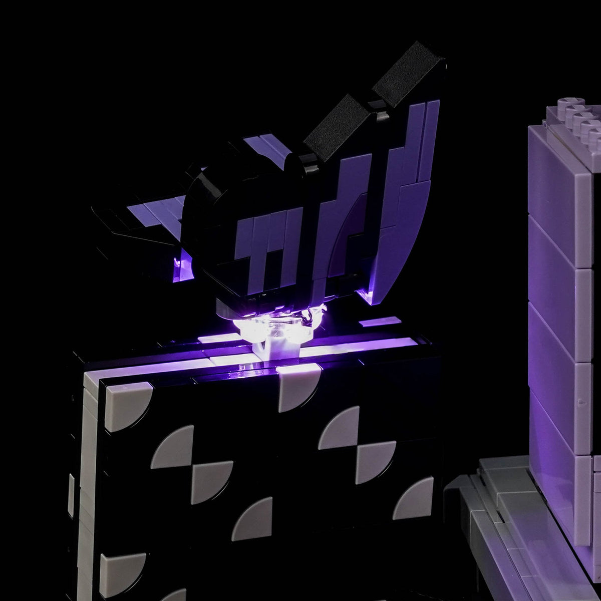 warm LED glow detail: Bright My Bricks LED lighting kit for LEGO® Editions Olivia Rodrigo's Secret Storage #43030