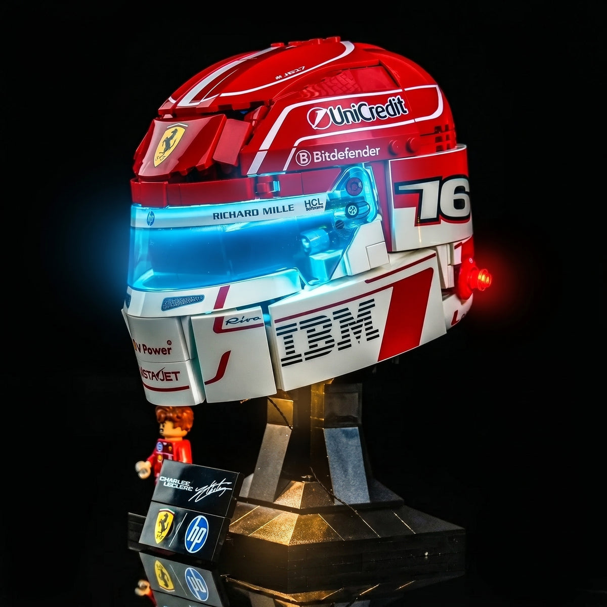 LED light kit for LEGO® Editions Scuderia Ferrari Charles Leclerc Helmet #43014 | Bright My Bricks