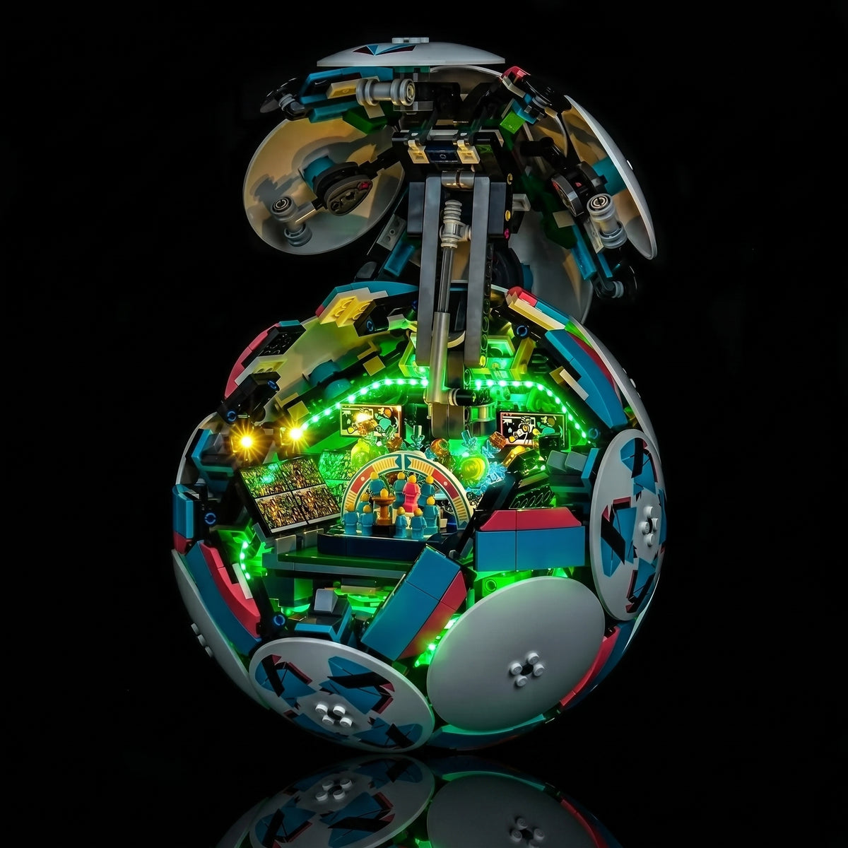 Bright My Bricks LED lights for LEGO® Editions Soccer Ball #43019 — LED kit powered on