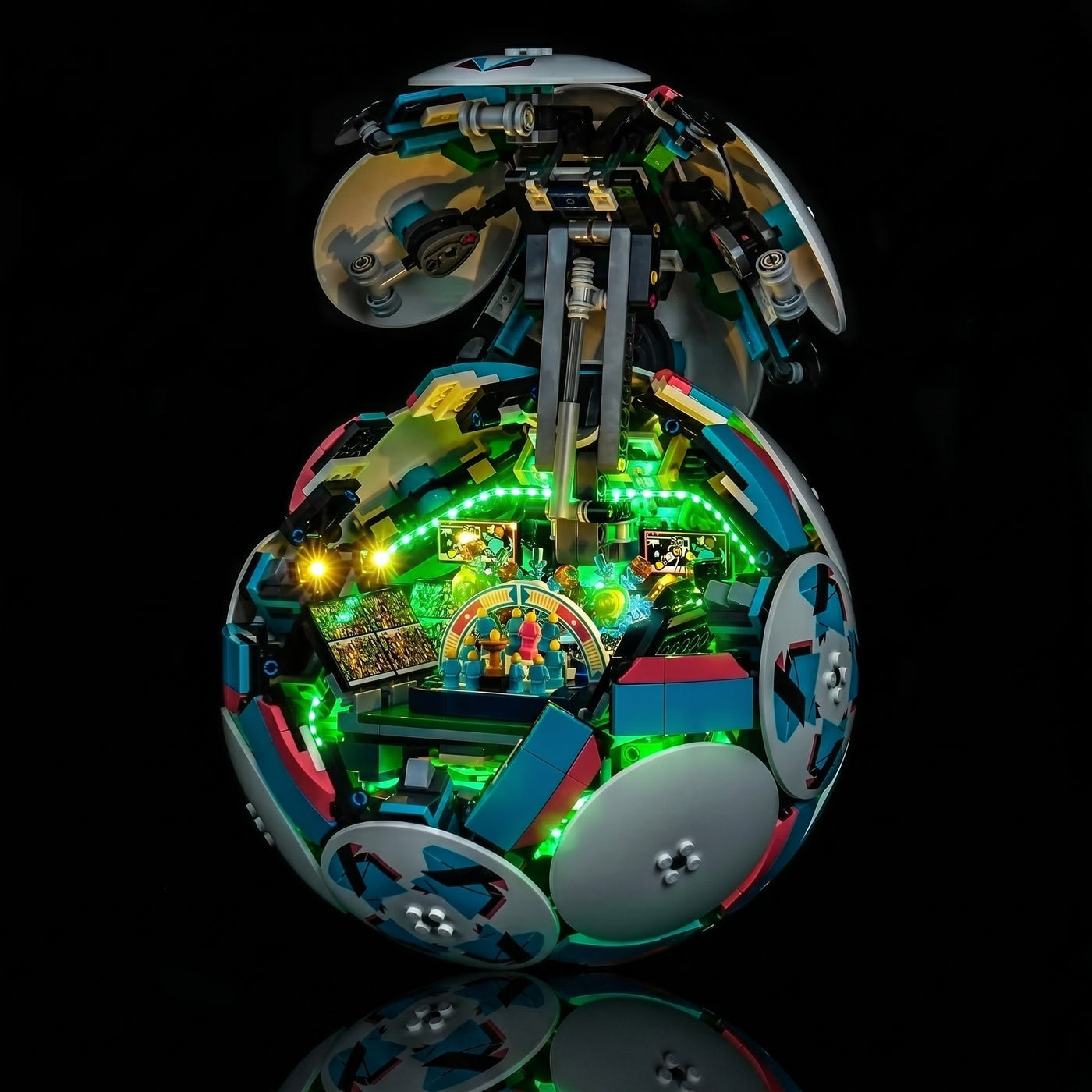 Bright My Bricks LED lights for LEGO® Editions Soccer Ball #43019 — LED kit powered on