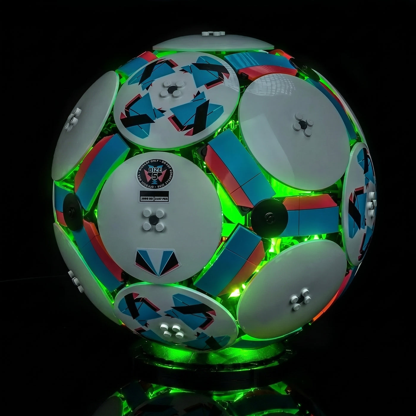 display lighting in a dark room: Bright My Bricks light kit for LEGO® Editions Soccer Ball #43019