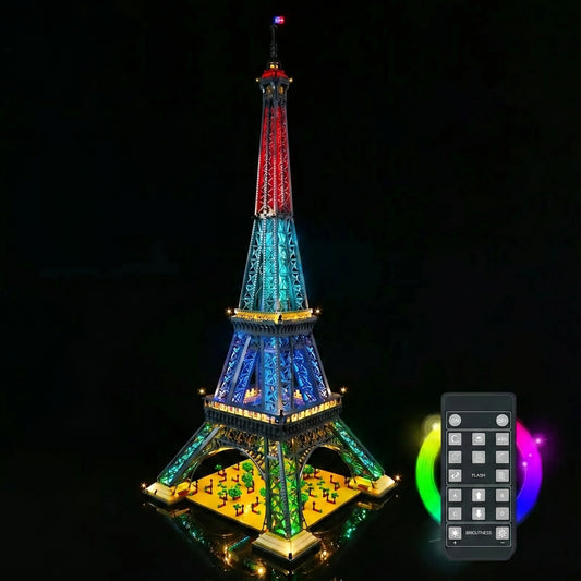 brightened interior detail: Bright My Bricks LED lights for LEGO® Eiffel Tower #10307