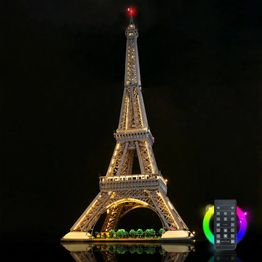 premium LED light kit for LEGO® Eiffel Tower Standard Version #10307, close-up of the LED lighting detail