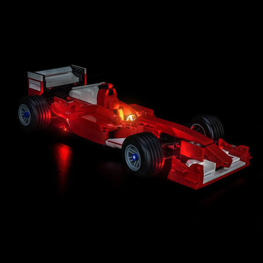 RGB LED light kit for LEGO® Ferrari F2004 & Michael Schumacher #11375, lighting effect on the build