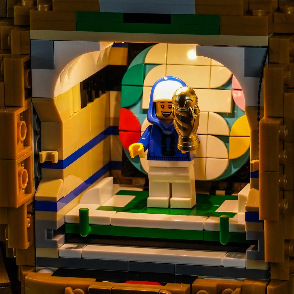 LEGO® FIFA World Cup Official Trophy #43020 — LED strips and bricks detail (display light kit)
