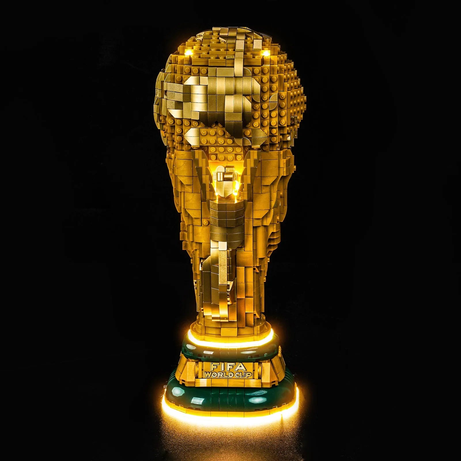 LEGO FIFA World Cup Official Trophy #43020 lit up - front angle