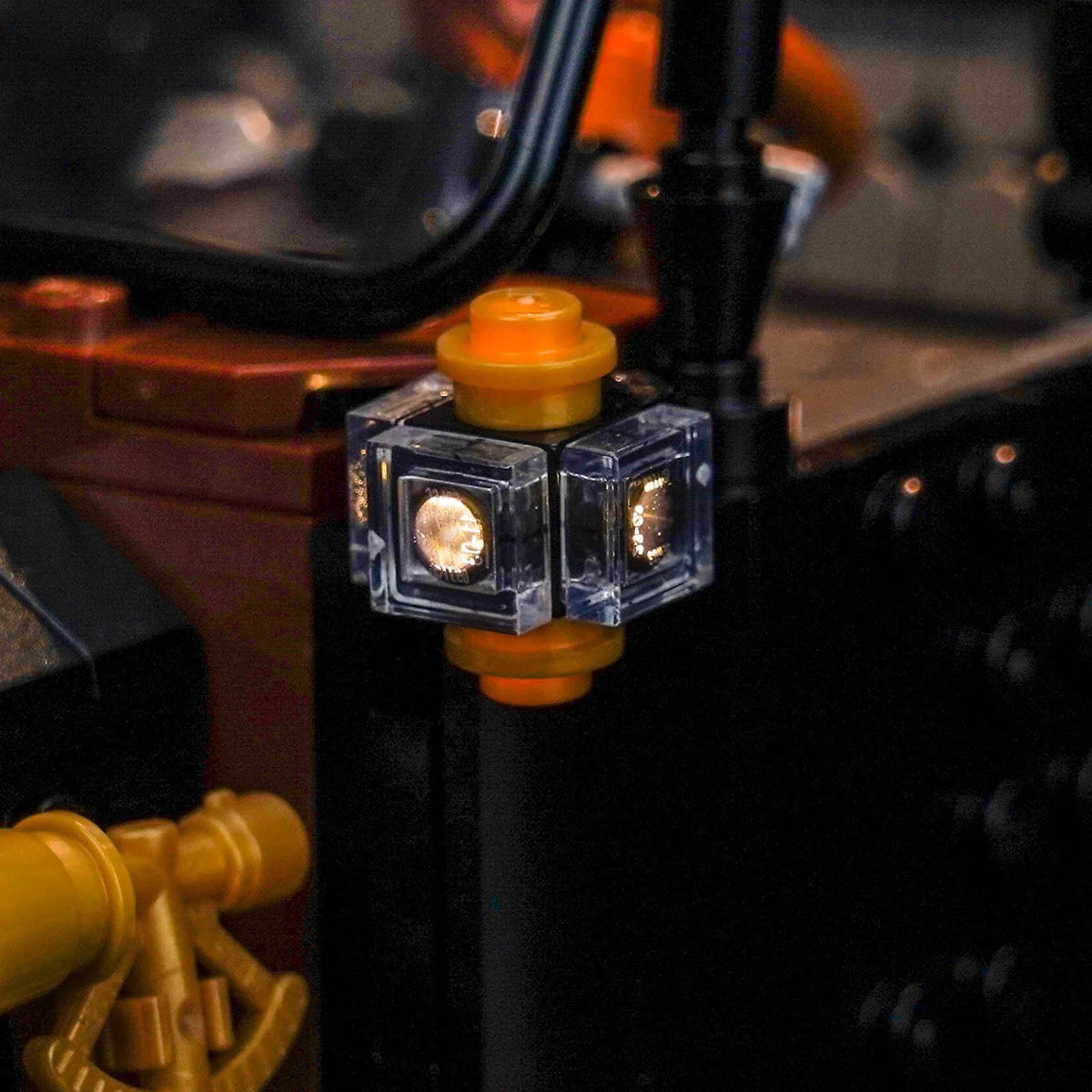 RGB LED light kit for LEGO® Ford Model T #11376, LED strips and bricks detail