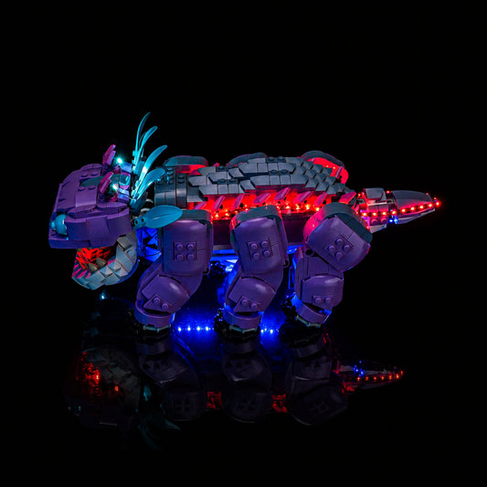 LEGO® Fortnite Klombo #77077 close-up of the LED lighting detail, with the RGB LED light kit