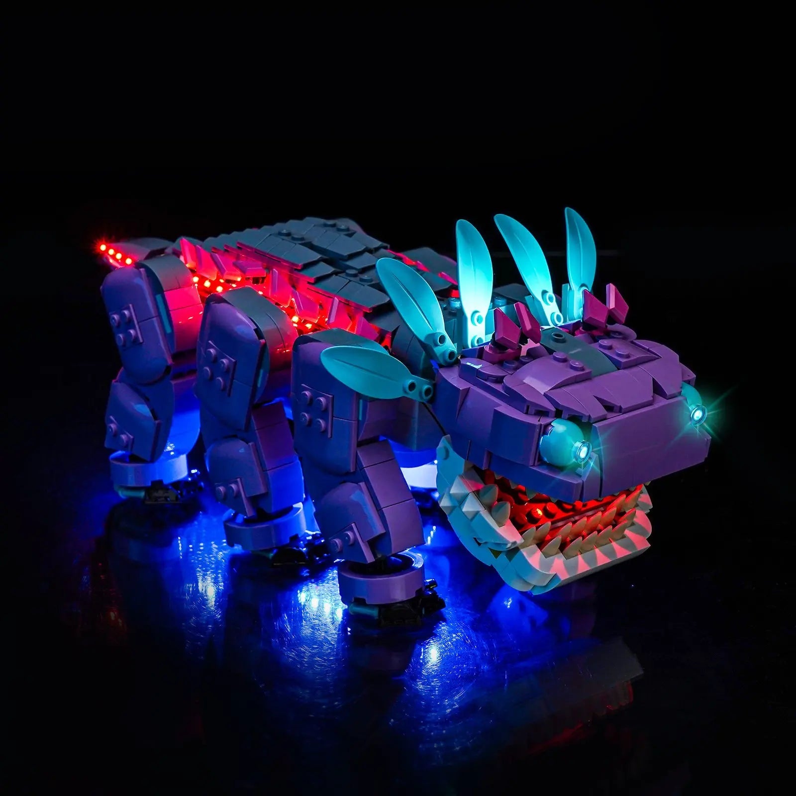 LEGO Fortnite Klombo #77077 with LED lights installed