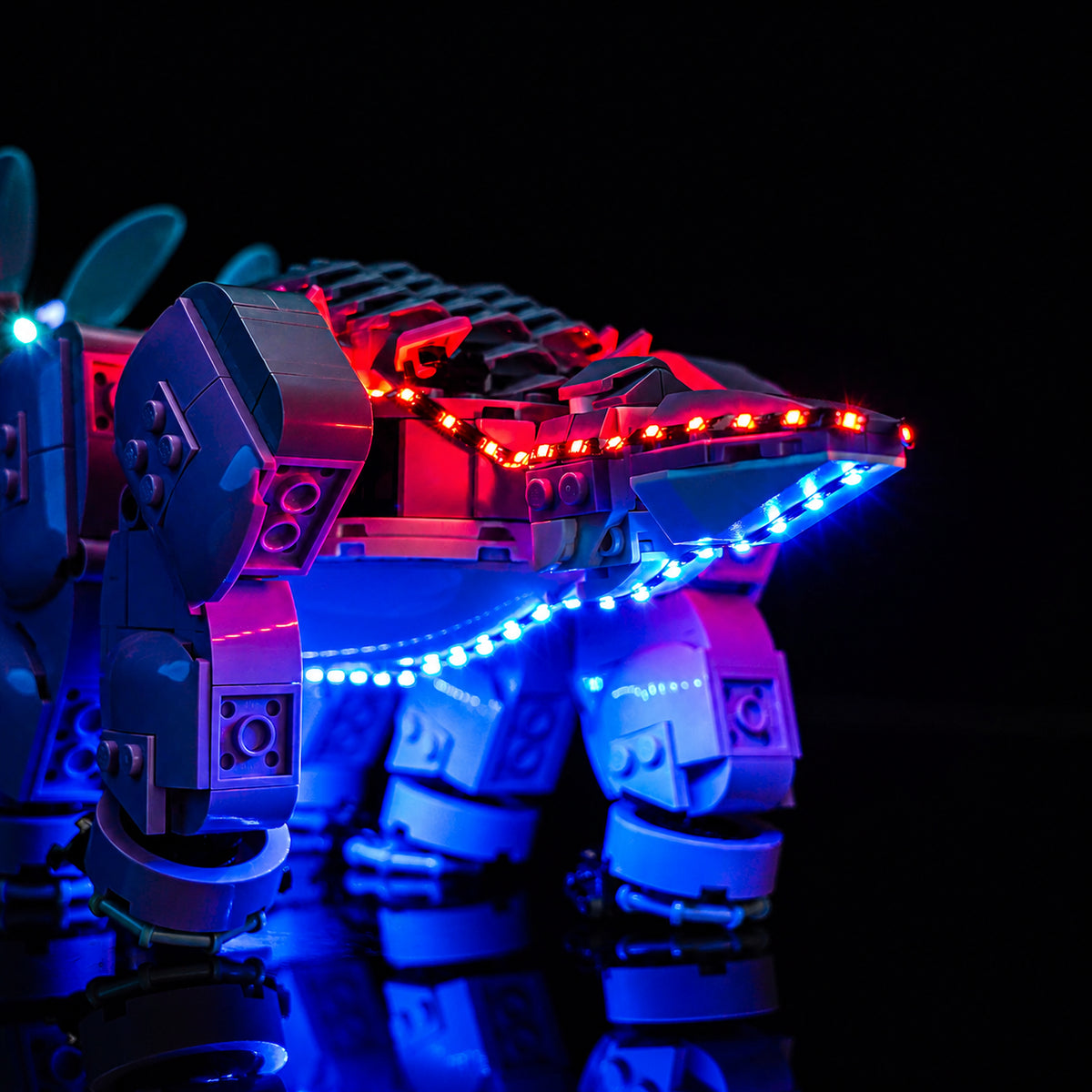 LEGO® Fortnite Klombo #77077 — LED strips and bricks detail (LED light kit)