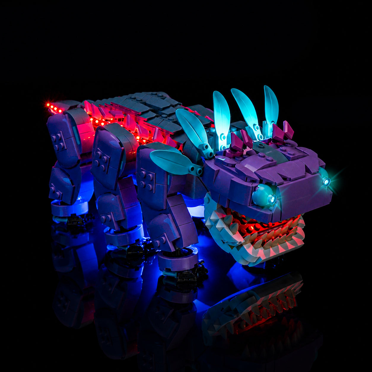 brightened interior detail: Bright My Bricks LED light kit for LEGO® Fortnite Klombo #77077