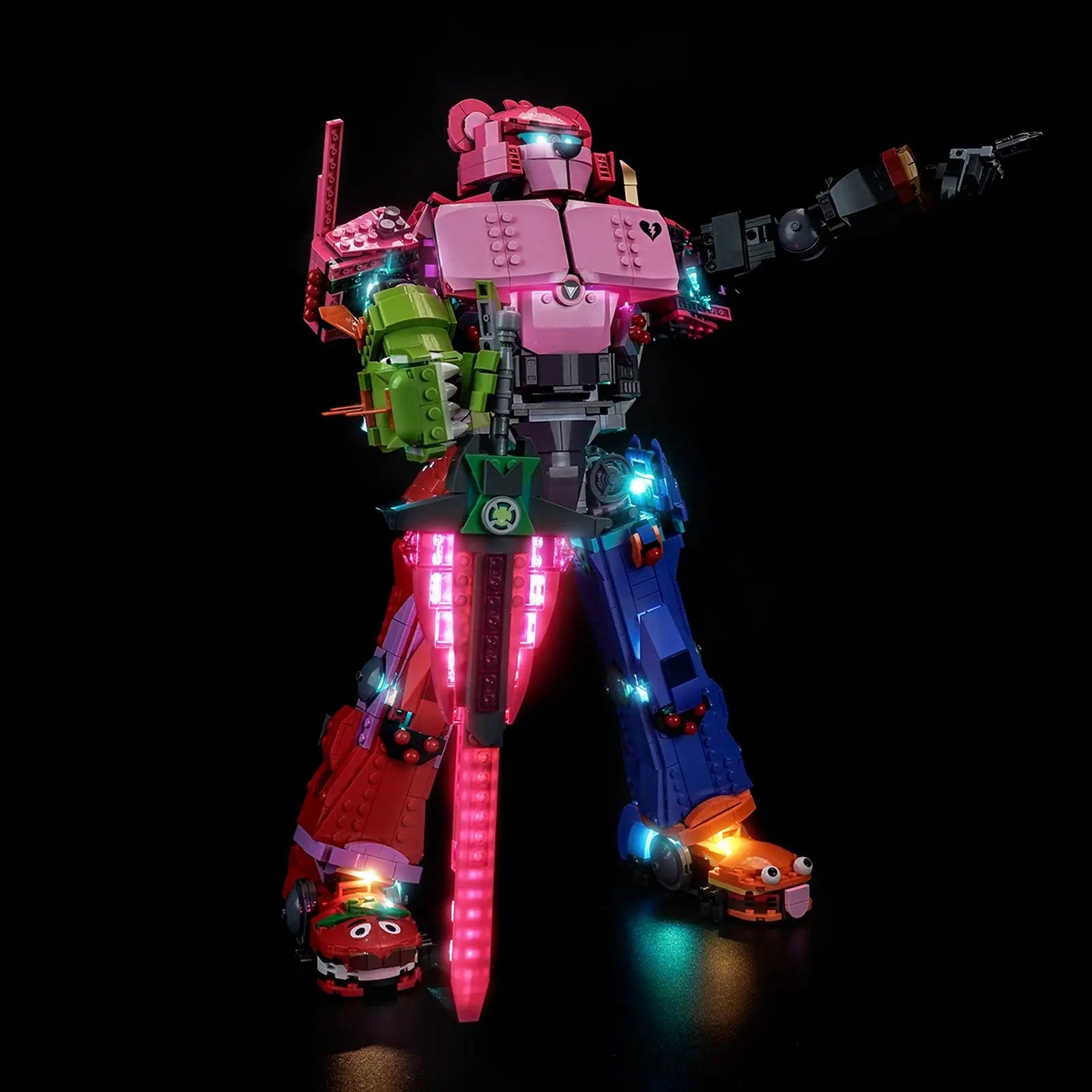 LEGO Fortnite Mecha Team Leader #77078 LED lighting detail