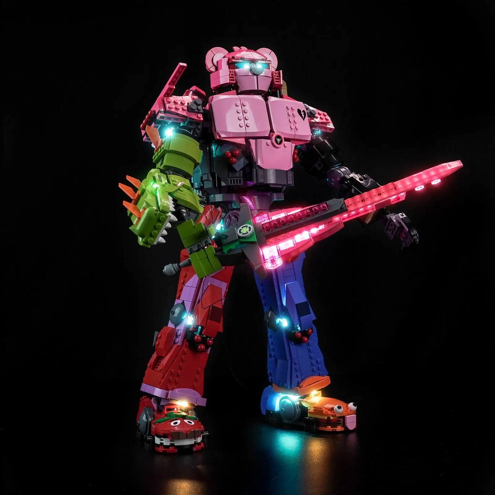 Light Kit LEGO Fortnite Mecha Team Leader #77078 display view