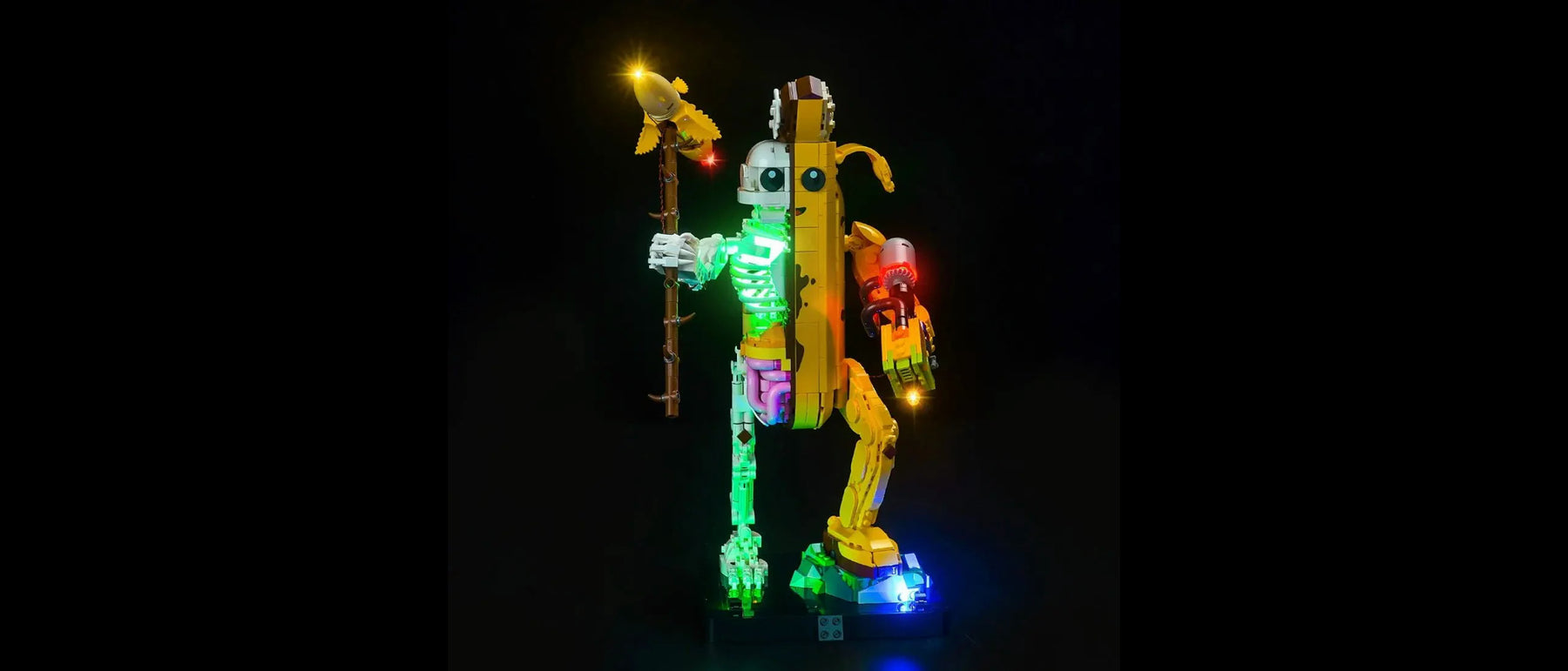 LED-Beleuchtungsset für LEGO® Knochen-Schali #77072 — lit with the LED light kit