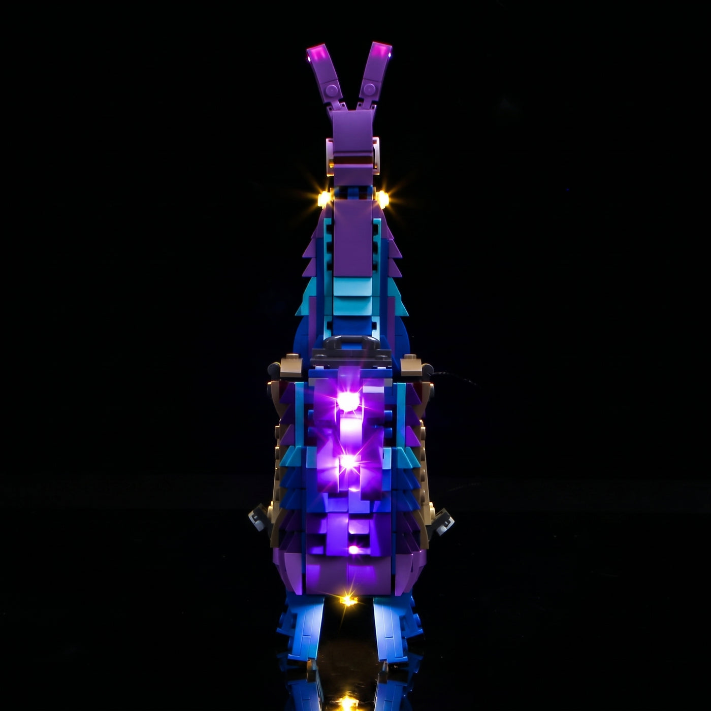 Bright My Bricks LED lighting kit for LEGO® Fortnite Supply Llama #77071 — LED strips and bricks detail