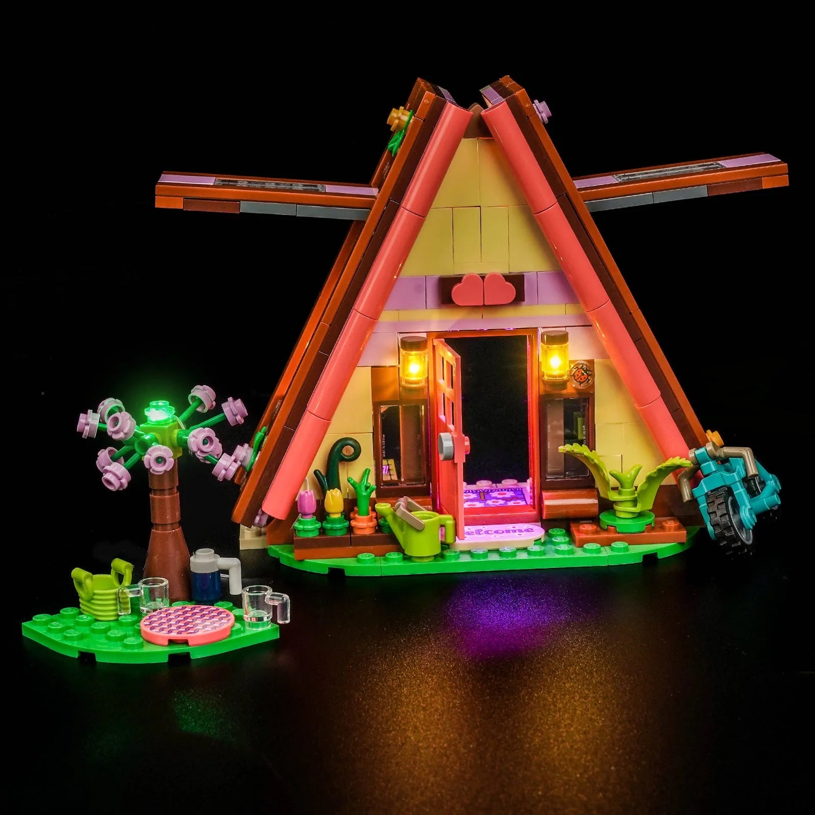 LED-Beleuchtungsset für LEGO® Glampinghutte in freier Natur #42682