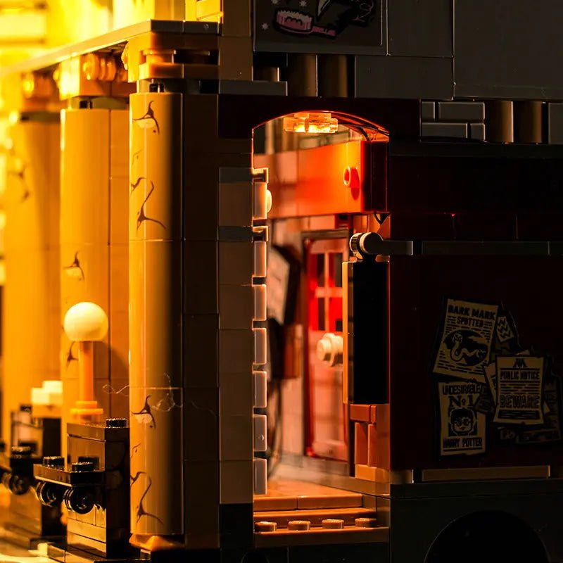 RGB LED light kit for LEGO® Gringotts Wizarding Bank #76417, LED strips and bricks detail