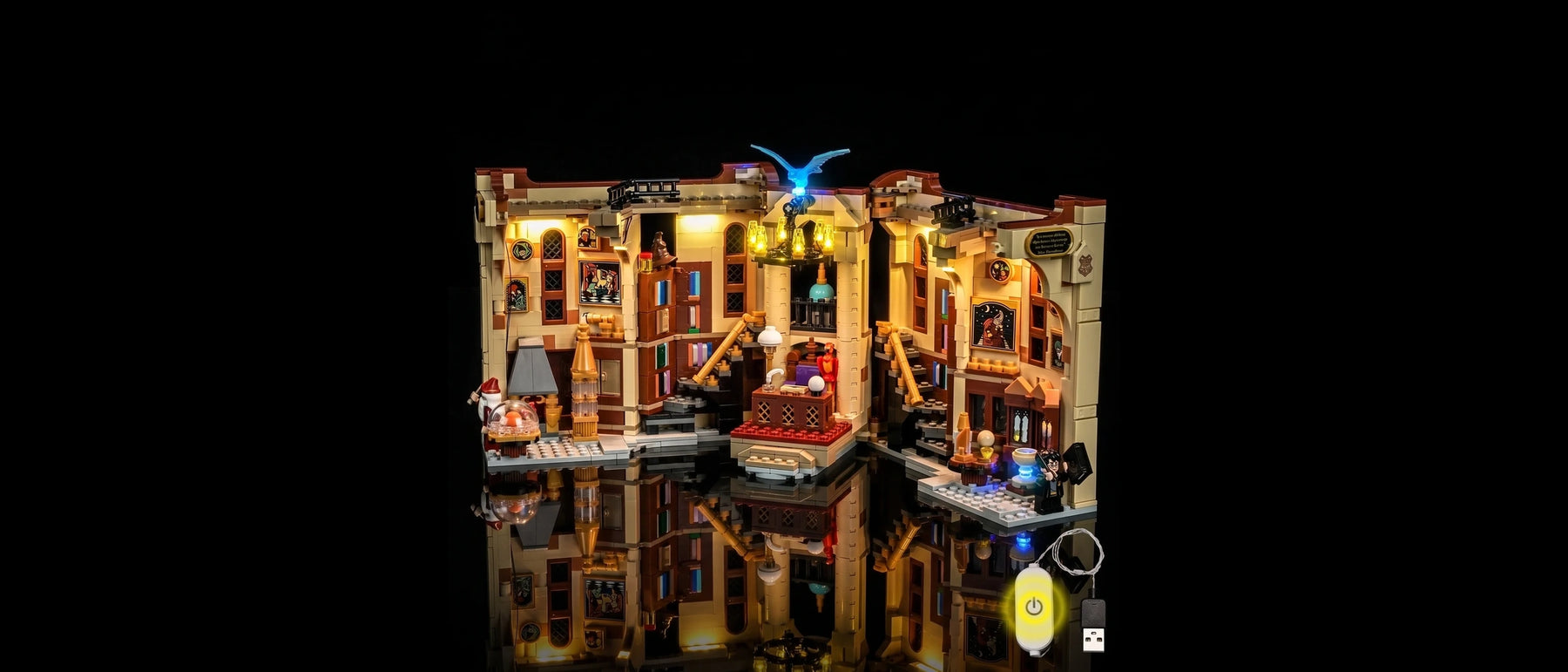 Light Kit for LEGO® Harry Potter Book Nook: Dumbledore's Office #76478 — lit with the LED light kit