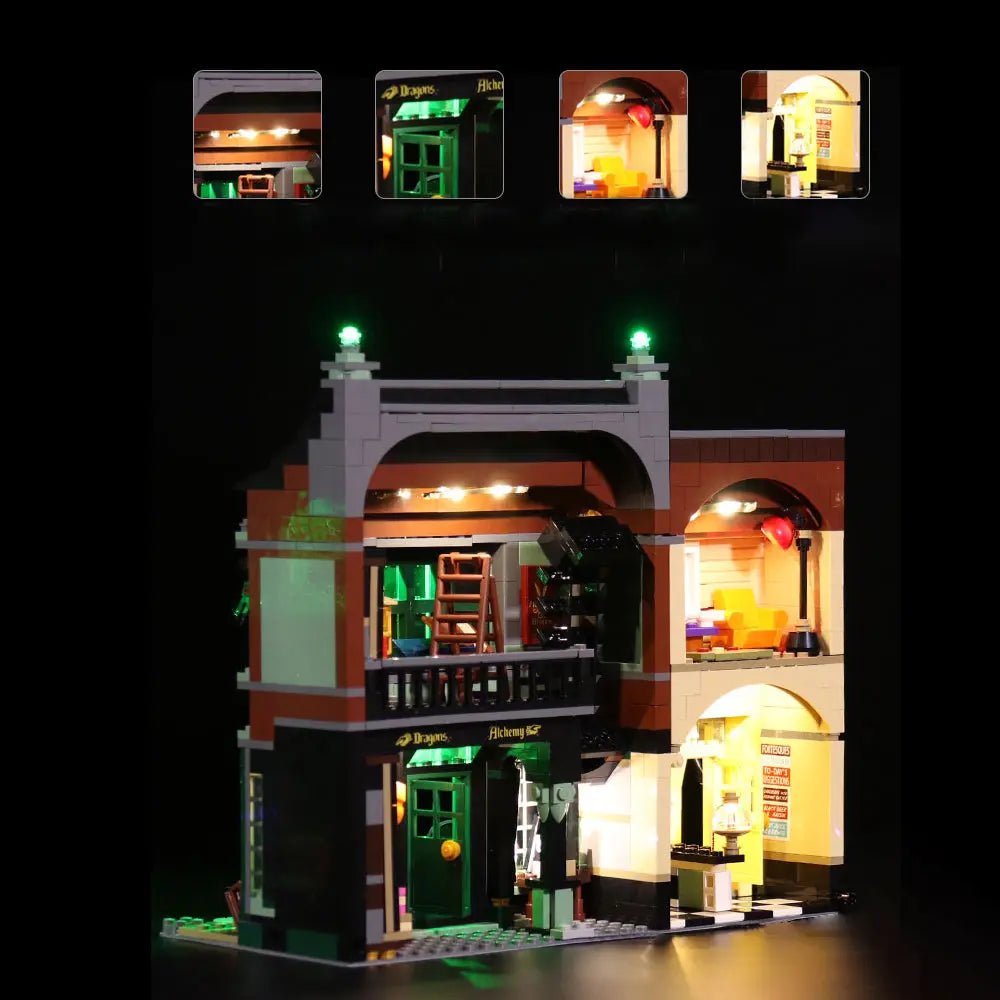 LEGO Harry Potter Diagon Alley #75978 LED lighting detail
