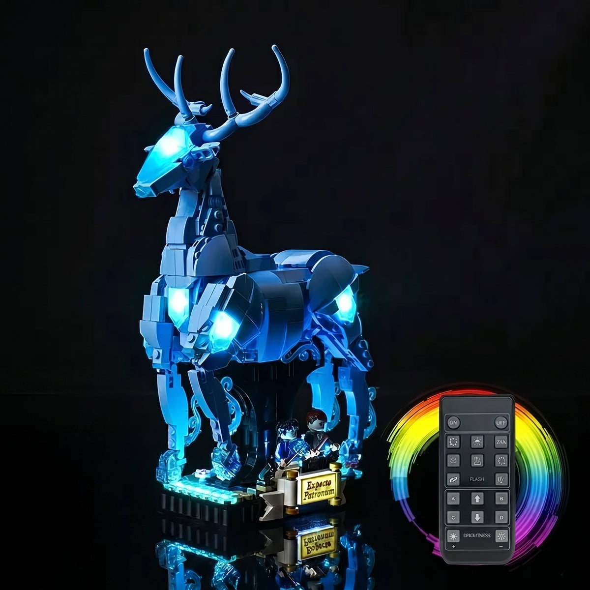 LEGO® Harry Potter Expecto Patronum #76414 — night-mode display glow (LED light kit)