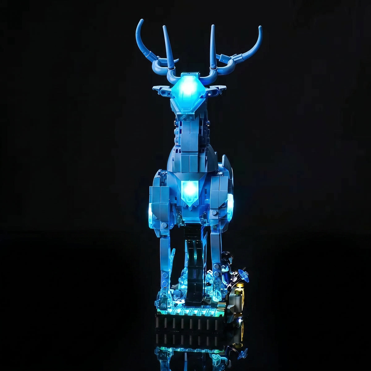 Bright My Bricks display light kit for LEGO® Harry Potter Expecto Patronum #76414 — close-up of the LED lighting detail