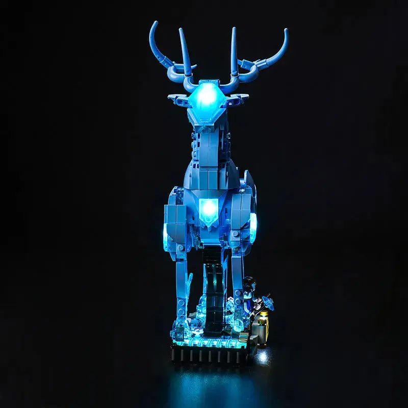 LEGO Harry Potter Expecto Patronum #76414 illuminated at night