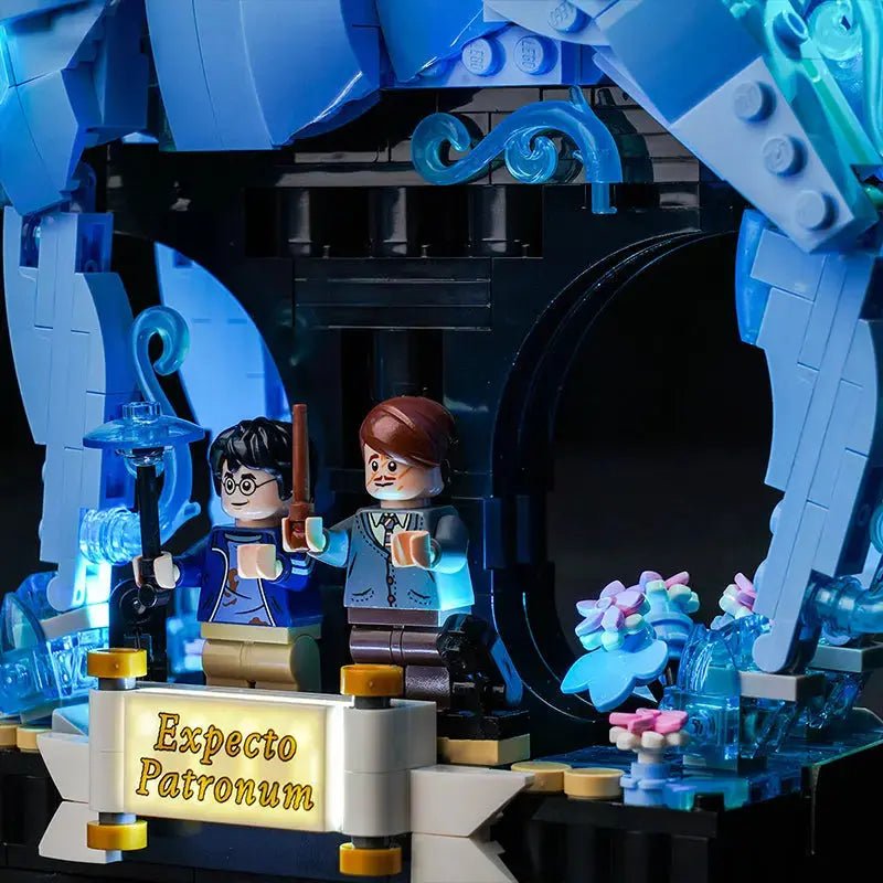 Bright My Bricks RGB LED light kit for LEGO® Harry Potter Expecto Patronum #76414 — night-mode display glow