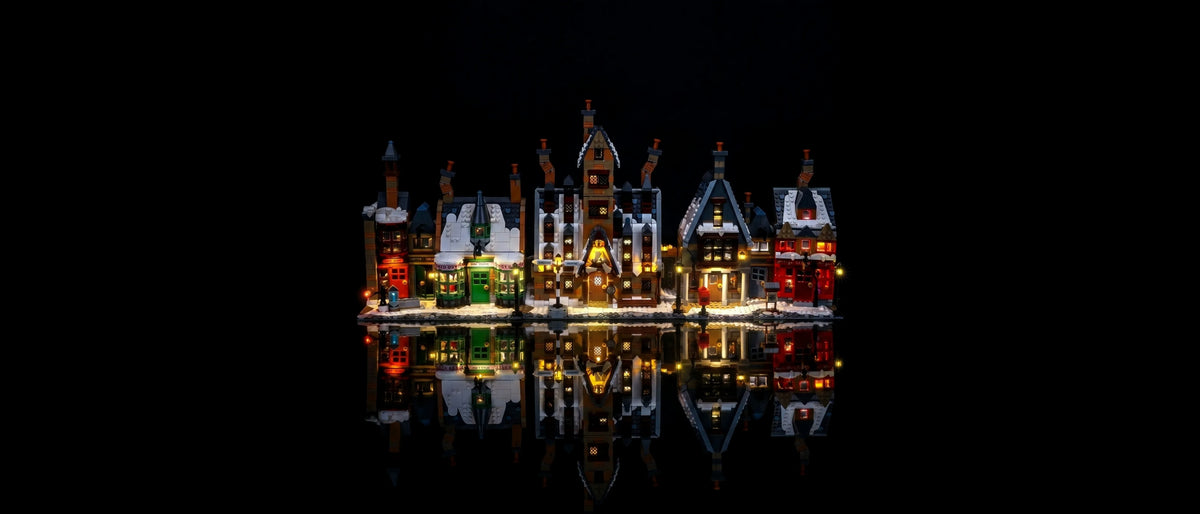 LED-Beleuchtungsset für LEGO® Dorf Hogsmeade™ – Sammleredition #76457 — lit with the LED light kit