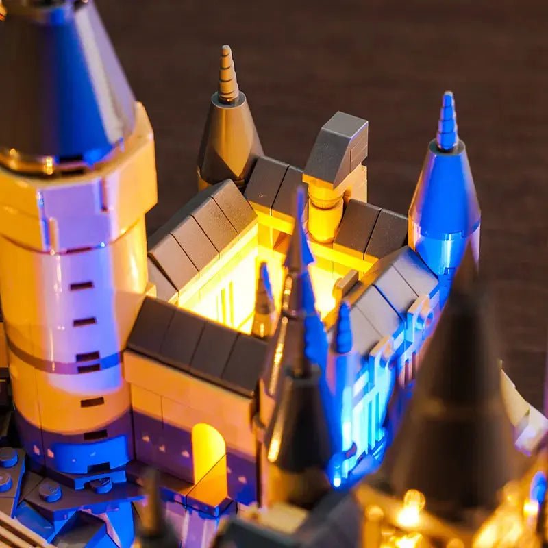 illuminated at night: Bright My Bricks LED lighting kit for LEGO® Harry Potter Hogwarts Castle and Grounds #76419