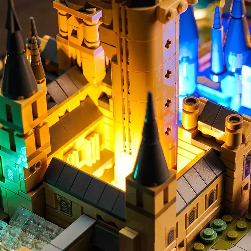 LEGO® Harry Potter Hogwarts Castle and Grounds #76419 — LED strips and bricks detail (LED lights)
