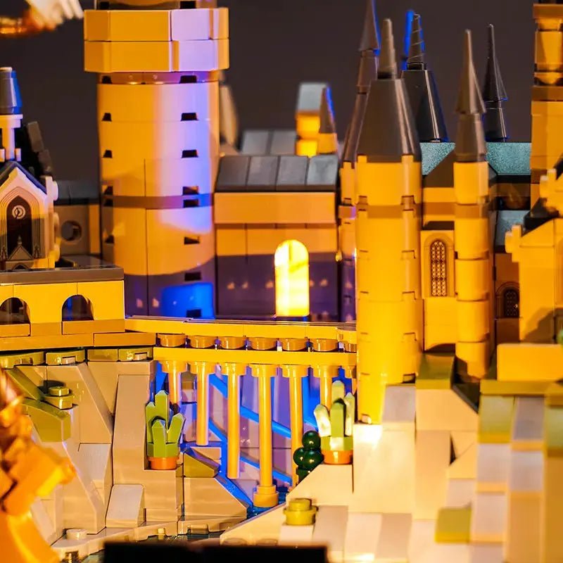 LEGO® Harry Potter Hogwarts Castle and Grounds #76419 — LED strips and bricks detail (DIY LED light kit)