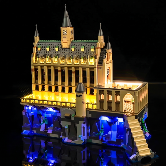 crisp LED accents on the details: Bright My Bricks LED lighting kit for LEGO® Harry Potter Hogwarts Castle: The Great Hall #76435
