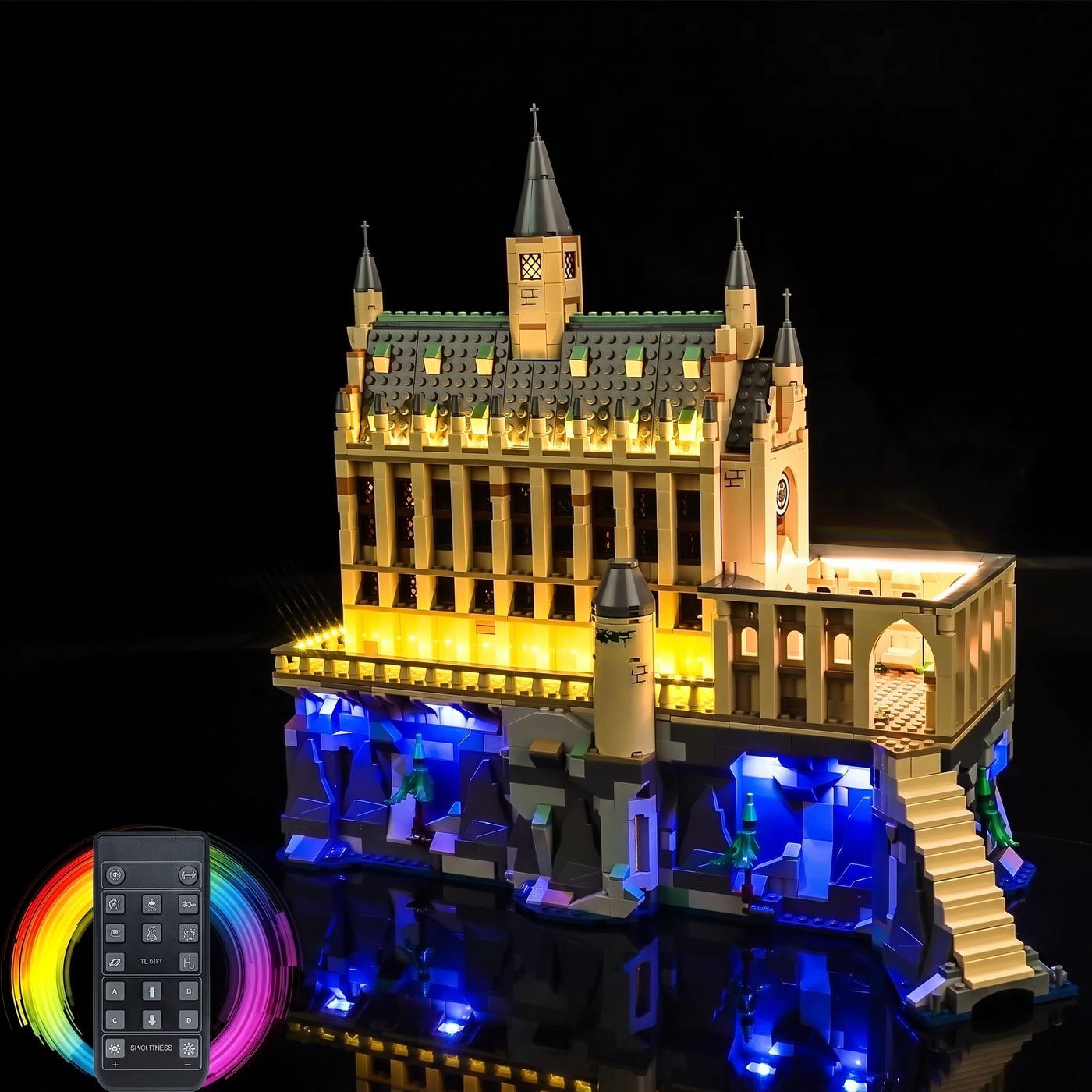 LED lights for LEGO® Harry Potter Hogwarts Castle: The Great Hall #76435, evenly lit from within