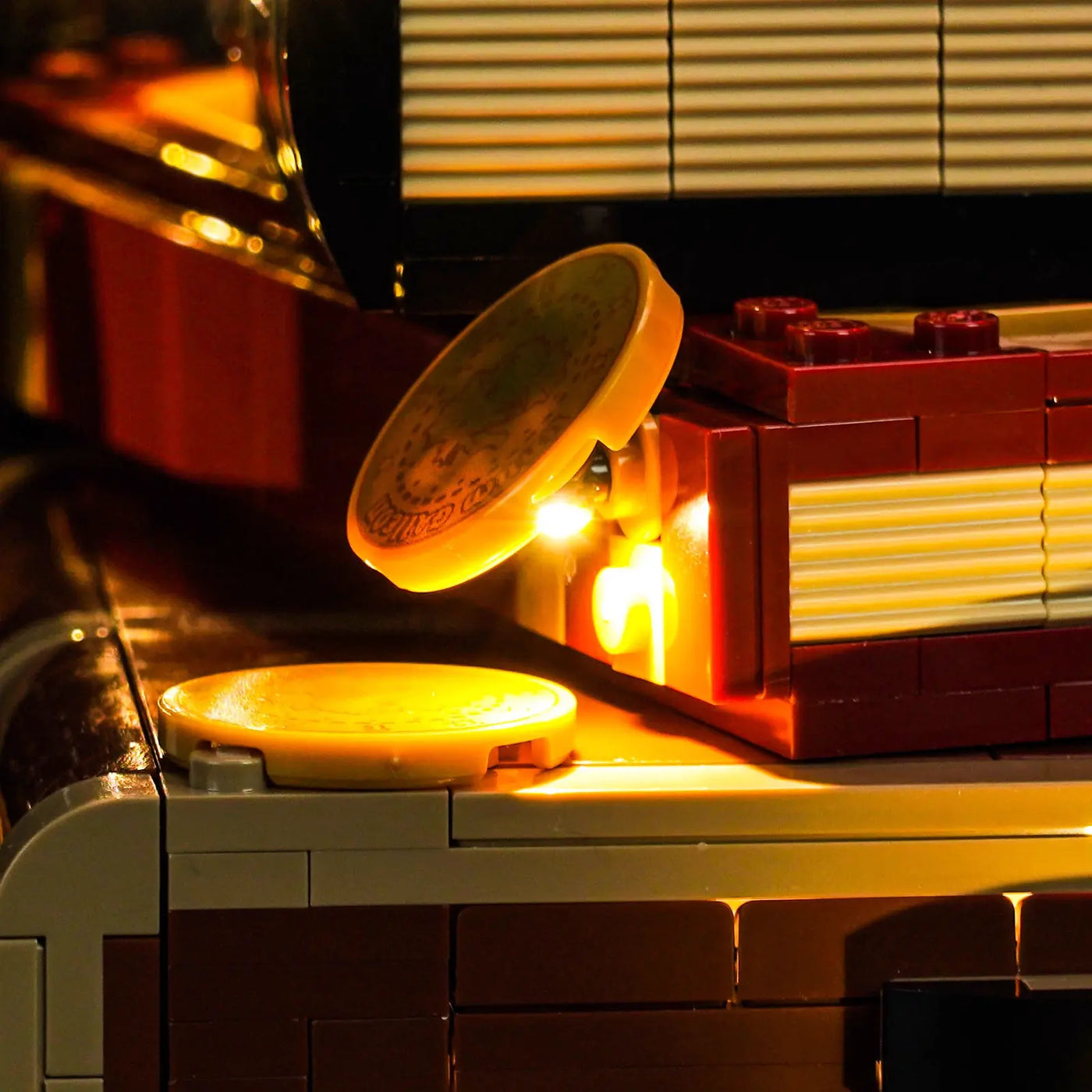 installed and glowing: Bright My Bricks RGB LED light kit for LEGO® Harry Potter Sorcerer's Stone #76466