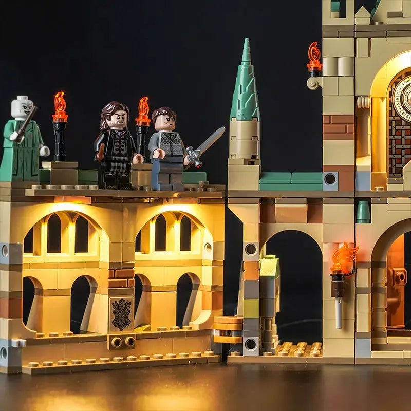 LED lights bring LEGO Harry Potter The Battle of Hogwarts #76415 to life