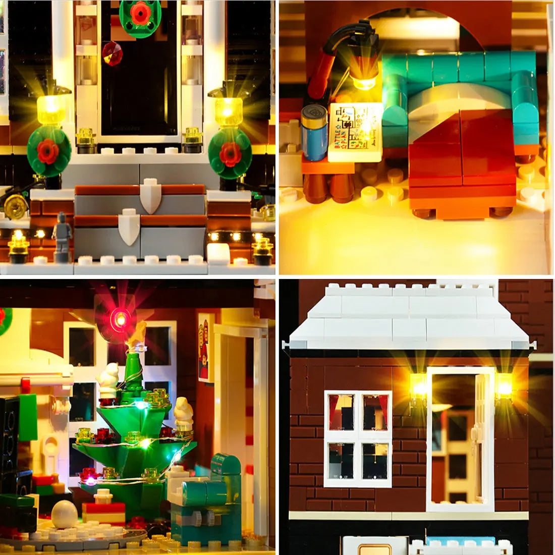 illuminated at night: Bright My Bricks LED lighting kit for LEGO® Home Alone #21330