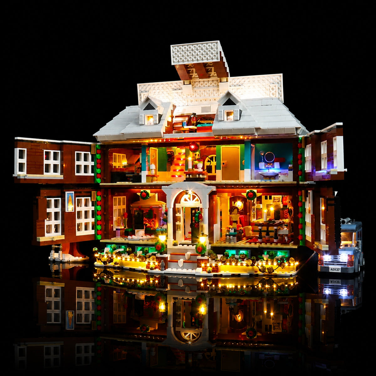 LEGO® Home Alone #21330 — night-mode display glow (DIY LED light kit)