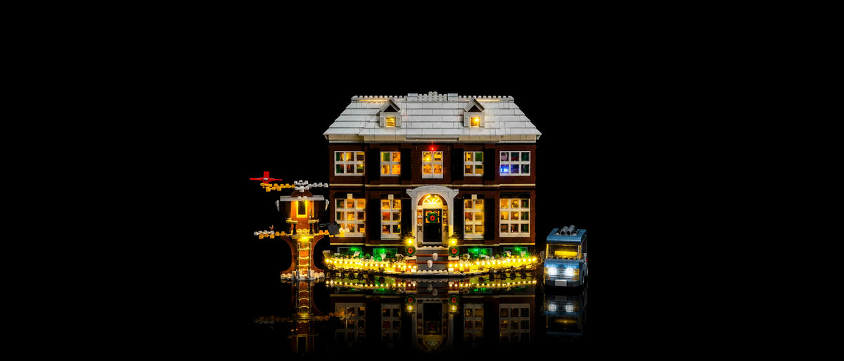 Kit LED pour LEGO® LEGO® Ideas Maman, j’ai raté l’avion ! #21330 — lit with the LED light kit