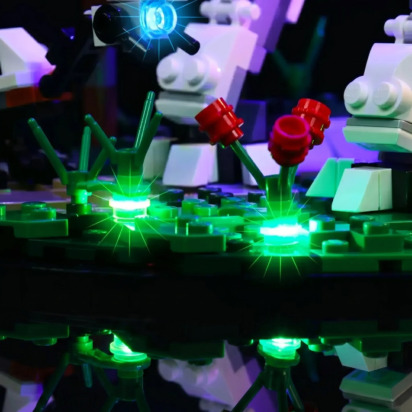 showcase lighting view: Bright My Bricks display light kit for LEGO® Horizon Forbidden West: Tallneck #76989