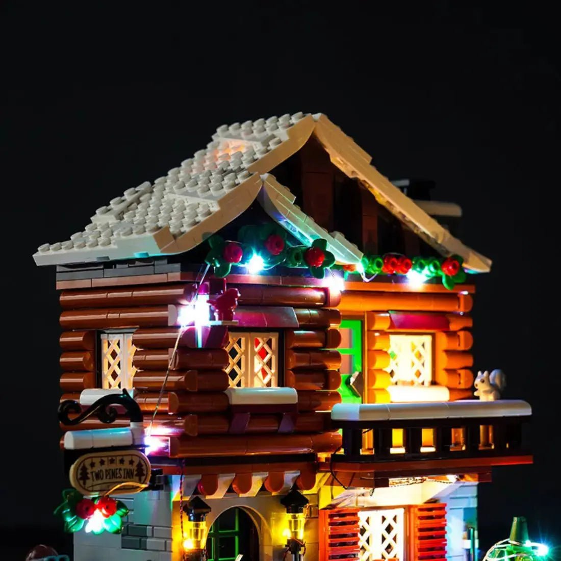 LEGO® Icons Alpine Lodge #10325 — night-mode display glow (RGB LED light kit)