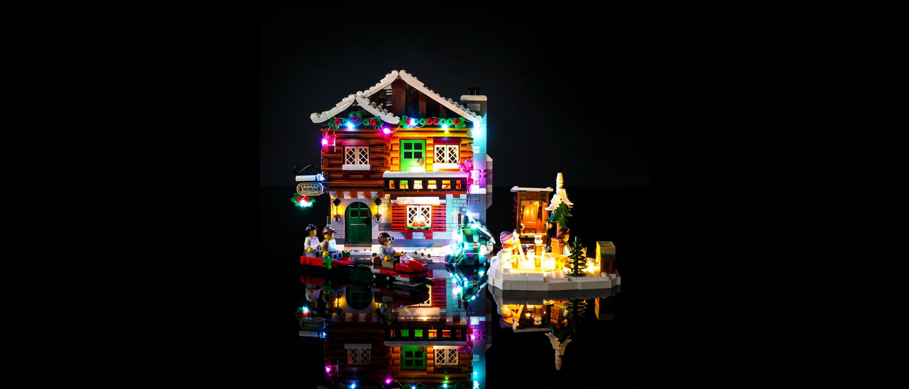 LED-Beleuchtungsset für LEGO® Almhütte #10325 — lit with the LED light kit