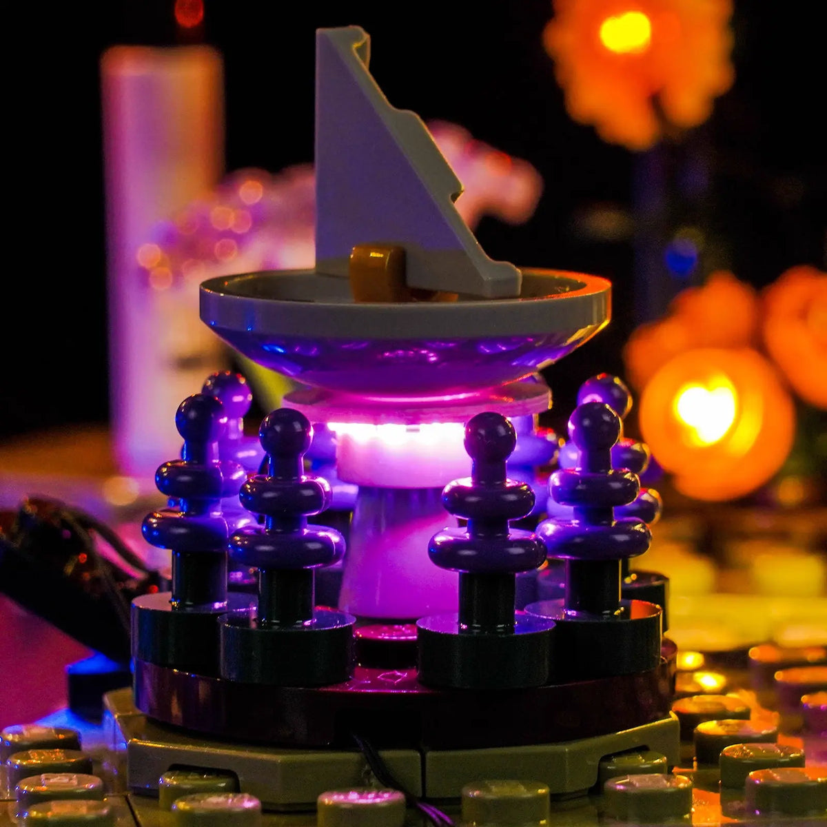 light kit for LEGO® Icons Autumn Cottage Garden #11372, close-up of the LED lighting detail